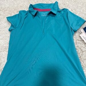 NWT Tommy Bahama Active Top - Turquoise Collar Size large